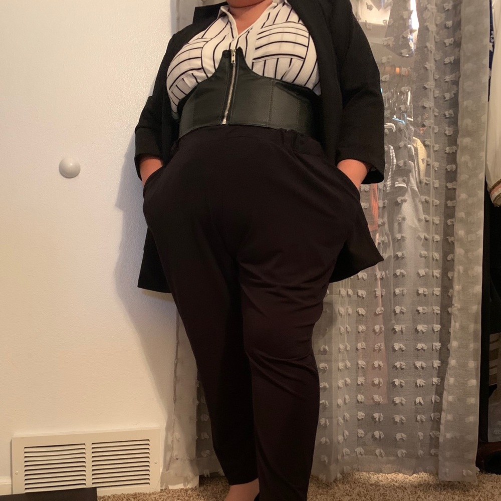 Black white blouse